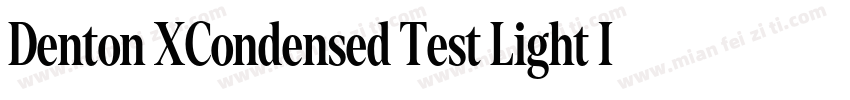 Denton XCondensed Test Light Italic字体转换